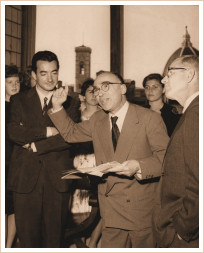 September 1960 - Inauguration of the Program, Prof. Mammarella and Mayor La Pira